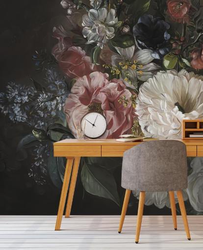 papier peint floral foncé papier peint floral foncé