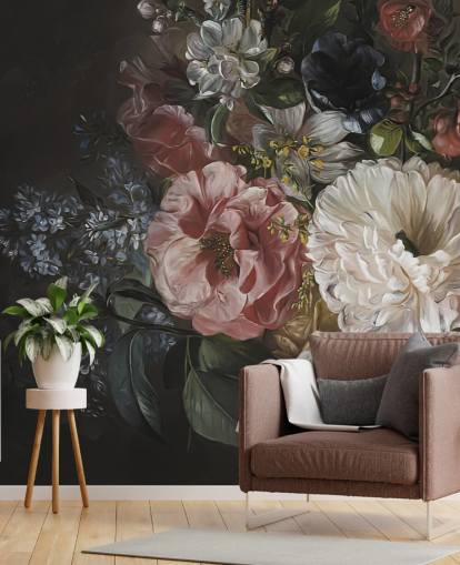 dunkle Blumentapete dunkle Blumentapete