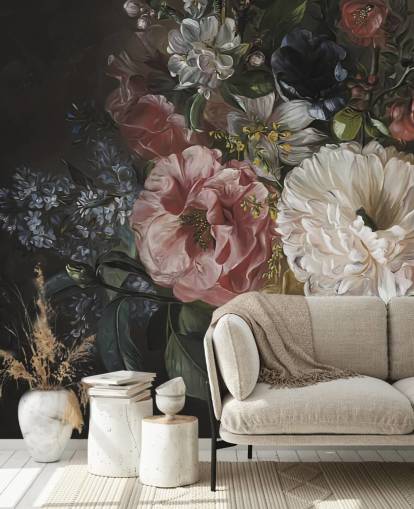 dunkle Blumentapete dunkle Blumentapete