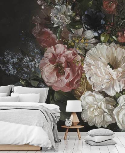 papier peint floral foncé papier peint floral foncé