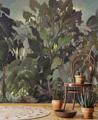 leafy jungle illustration wallpaper leafy jungle illustration wallpaper