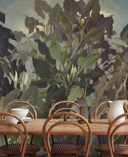 papel de parede ilustração frondosa selva papel de parede ilustração frondosa selva