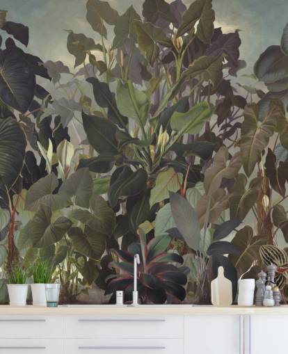 leafy jungle illustration wallpaper leafy jungle illustration wallpaper