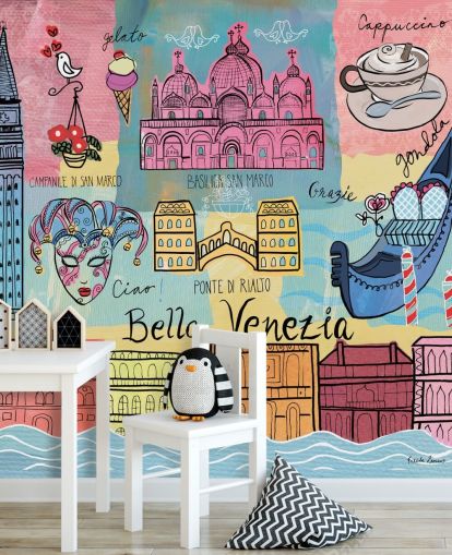 colourful venice illustration wallpaper colourful venice illustration wallpaper