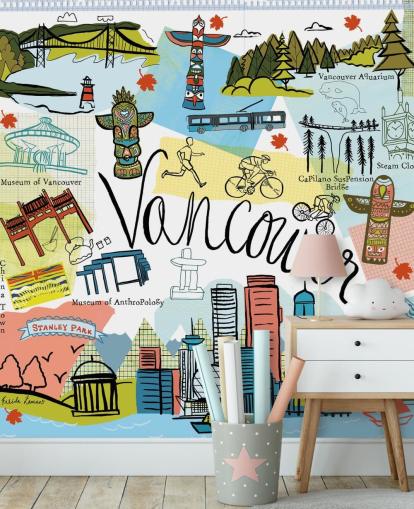 colourful vancouver illustration wallpaper colourful vancouver illustration wallpaper