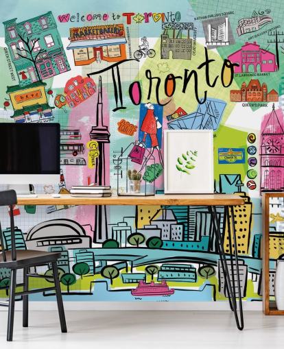 farverige toronto tapet farverige toronto tapet