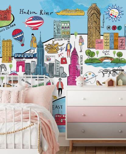 colourful new york map wallpaper colourful new york map wallpaper