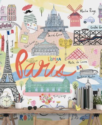 pastel paris illustration wallpaper pastel paris illustration wallpaper
