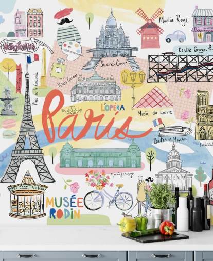 pastel paris illustration wallpaper pastel paris illustration wallpaper