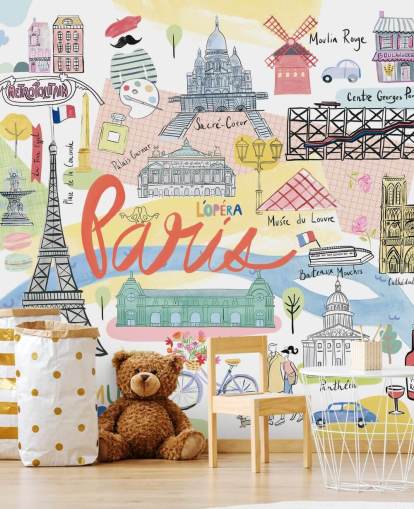 pastel paris illustration wallpaper pastel paris illustration wallpaper