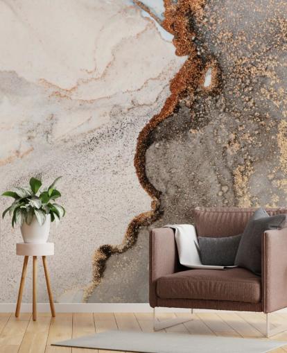 beige anpassad marmor tapetväggmålning kallad Glamour Geode för kök, badrum och vardagsrum beige anpassad marmor tapetväggmålning kallad Glamour Geode för kök, badrum och vardagsrum