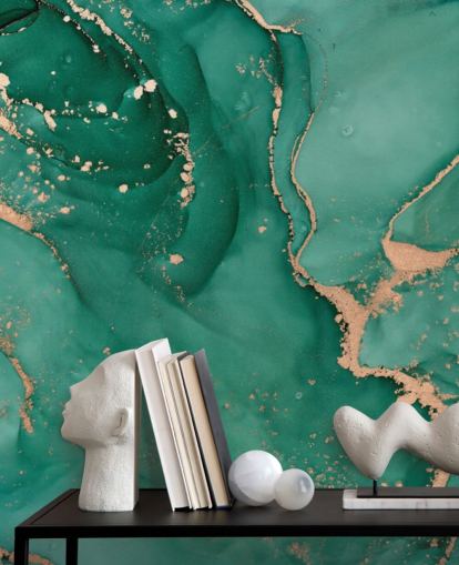 teal green marble effect wallpaper teal green marble effect wallpaper