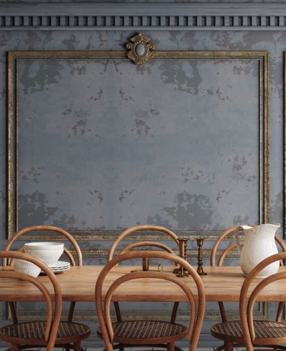 papel pintado con efecto panel gris oscuro y dorado papel pintado con efecto panel gris oscuro y dorado