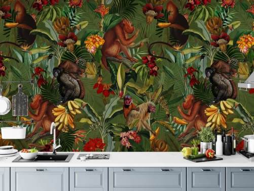 Fondos de monkies in a jungle