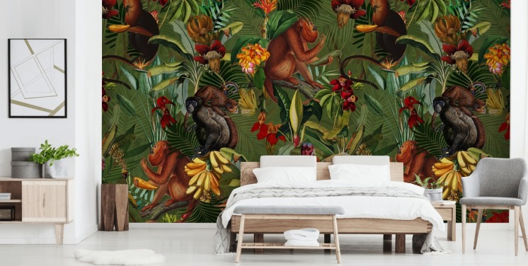 Fondos de monkies in a jungle