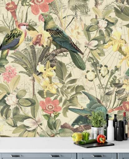 birds and flowers wallpaper birds and flowers wallpaper