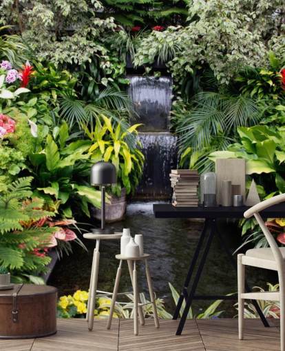 water feature and flowers wallpaper water feature and flowers wallpaper