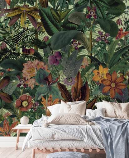 dark green and terracotta jungle wallpaper dark green and terracotta jungle wallpaper