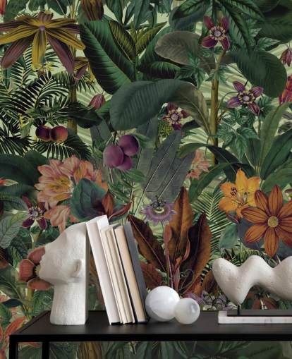 dark green and terracotta jungle wallpaper dark green and terracotta jungle wallpaper