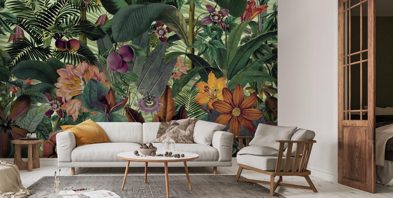 Floral Jungle Wallpaper Wallsauce US