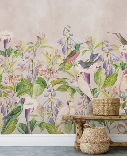 kolibrier og floral tapet kolibrier og floral tapet