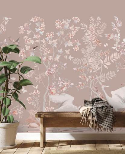 pastel pink chinoiserie wallpaper pastel pink chinoiserie wallpaper
