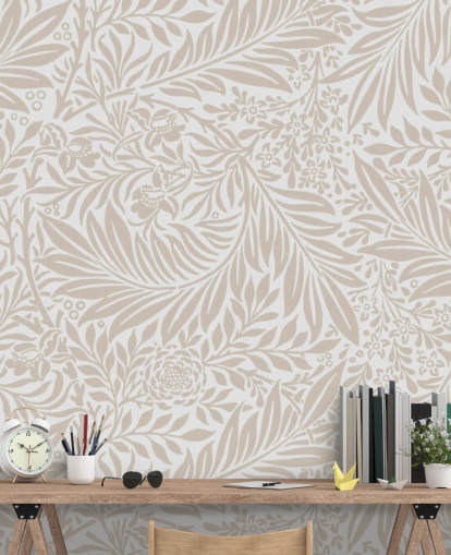 Larkspur pattern wallpaper in beige by William Morris Larkspur pattern wallpaper in beige by William Morris