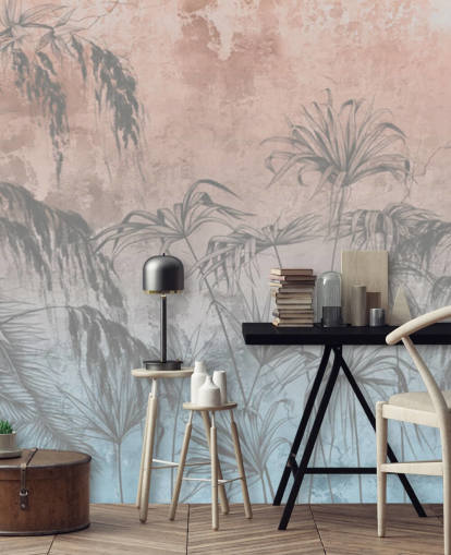 vaaleanpunainen ja sininen palmuja tapetti vaaleanpunainen ja sininen palmuja tapetti