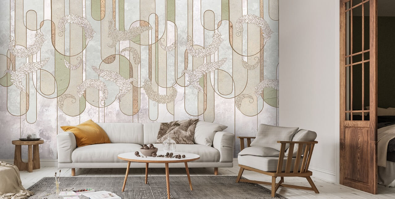 Neutral Deco Wallpaper | Wallsauce UK