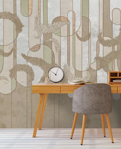 neutraal bruin art deco behang neutraal bruin art deco behang