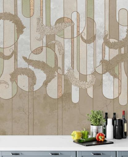 nøytral brun art deco tapet nøytral brun art deco tapet