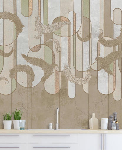 neutral brun art deco tapet neutral brun art deco tapet