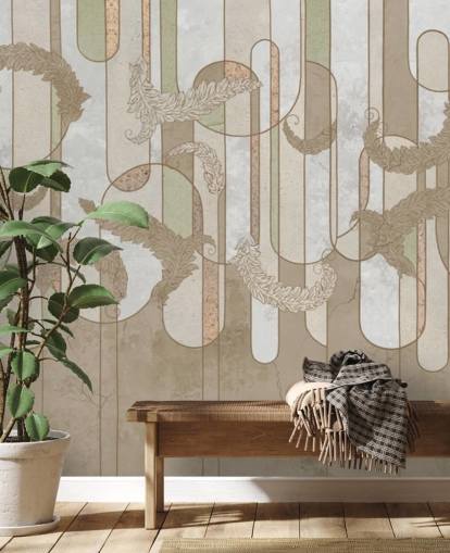 neutral brun art deco tapet neutral brun art deco tapet