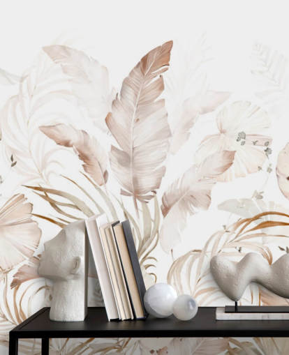 neutral palm leaves wallpaper neutral palm leaves wallpaper