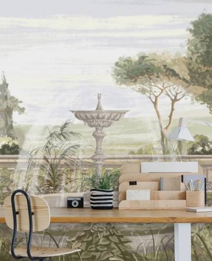 salie groen tuinbehang salie groen tuinbehang