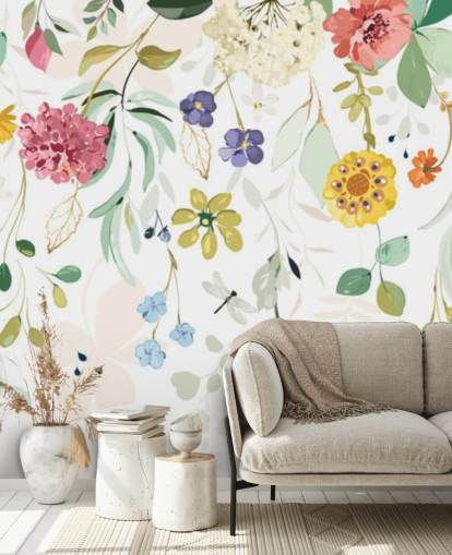 fargerik floral tapet fargerik floral tapet