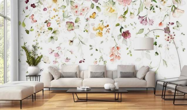 Floral Wallpaper and Flower Wall Murals | Wallsauce UK