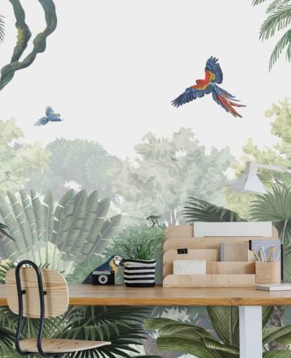 tropisk jungel papegøye tapet tropisk jungel papegøye tapet