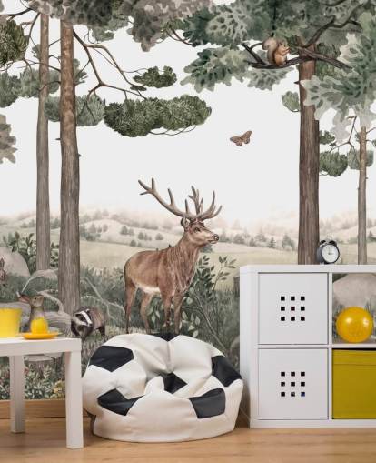 woodland animals in forest wallpaper   woodland animals in forest wallpaper