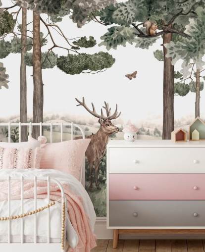 woodland animals in forest wallpaper   woodland animals in forest wallpaper