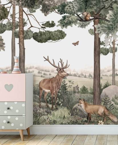 woodland animals in forest wallpaper woodland animals in forest wallpaper