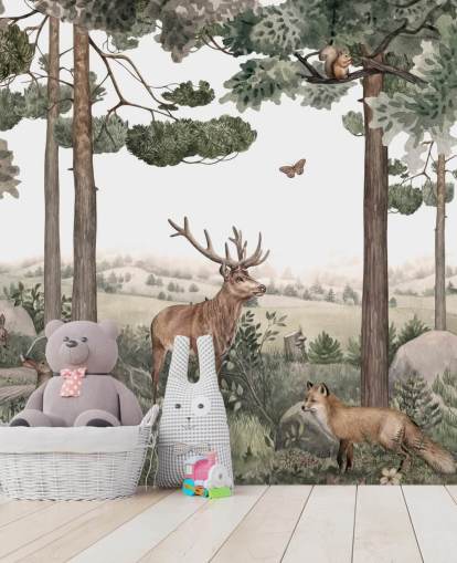 woodland animals in forest wallpaper woodland animals in forest wallpaper
