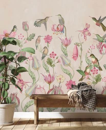 melko tulppaanit & kolibrit tapetti melko tulppaanit & kolibrit tapetti