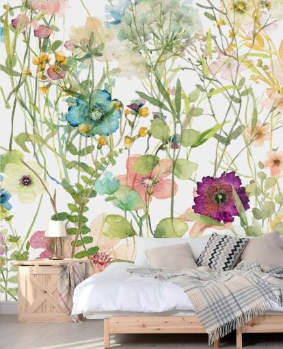 fargerik floral tapet fargerik floral tapet