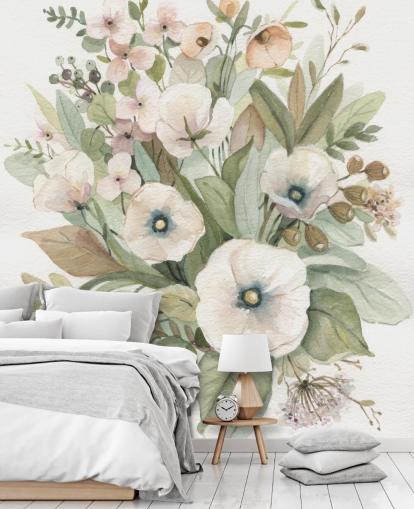 dusty pink and sage green pastel floral wallpaper dusty pink and sage green pastel floral wallpaper