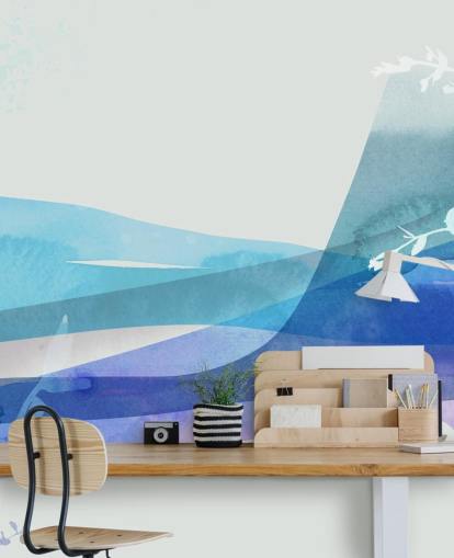 blå abstrakt natur tapet blå abstrakt natur tapet