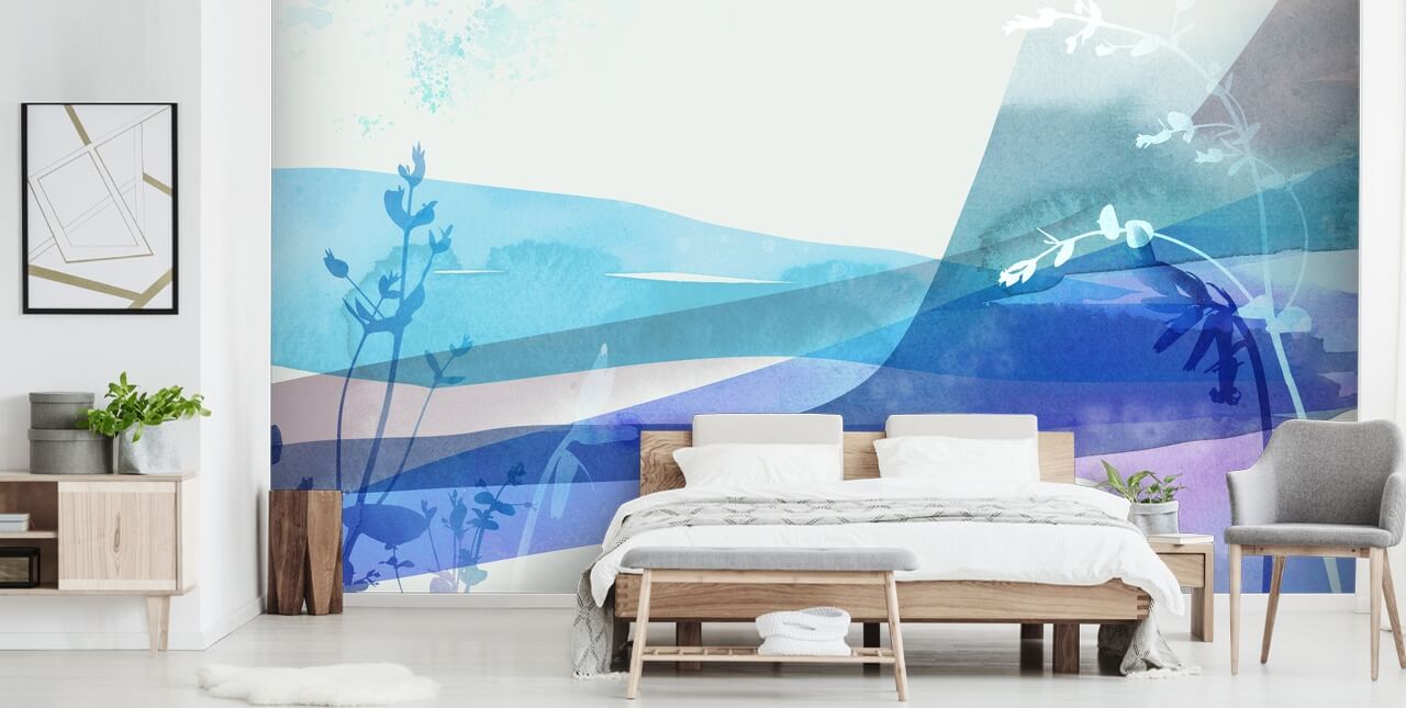 fondo de pantalla azul paisaje abstracto
