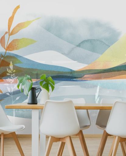 orange og blå abstrakt sø tapet orange og blå abstrakt sø tapet