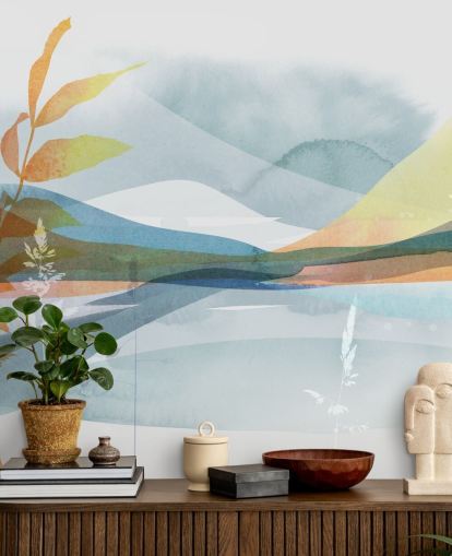 papel de parede abstrato laranja e azul lago papel de parede abstrato laranja e azul lago