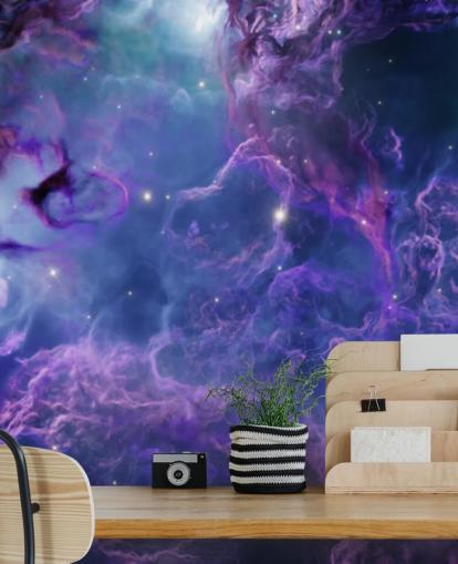 Deep purple and dark blue space nebular wallpaper Deep purple and dark blue space nebular wallpaper